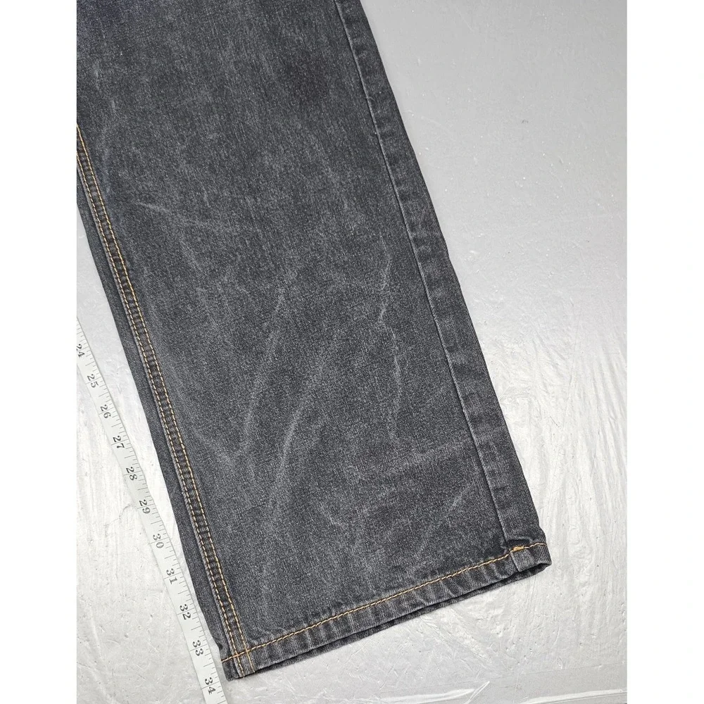 Vtg Coogi Jeans Mens 36x34 Black Embroidered‎ Punk Grunge Streetwear Hiphop